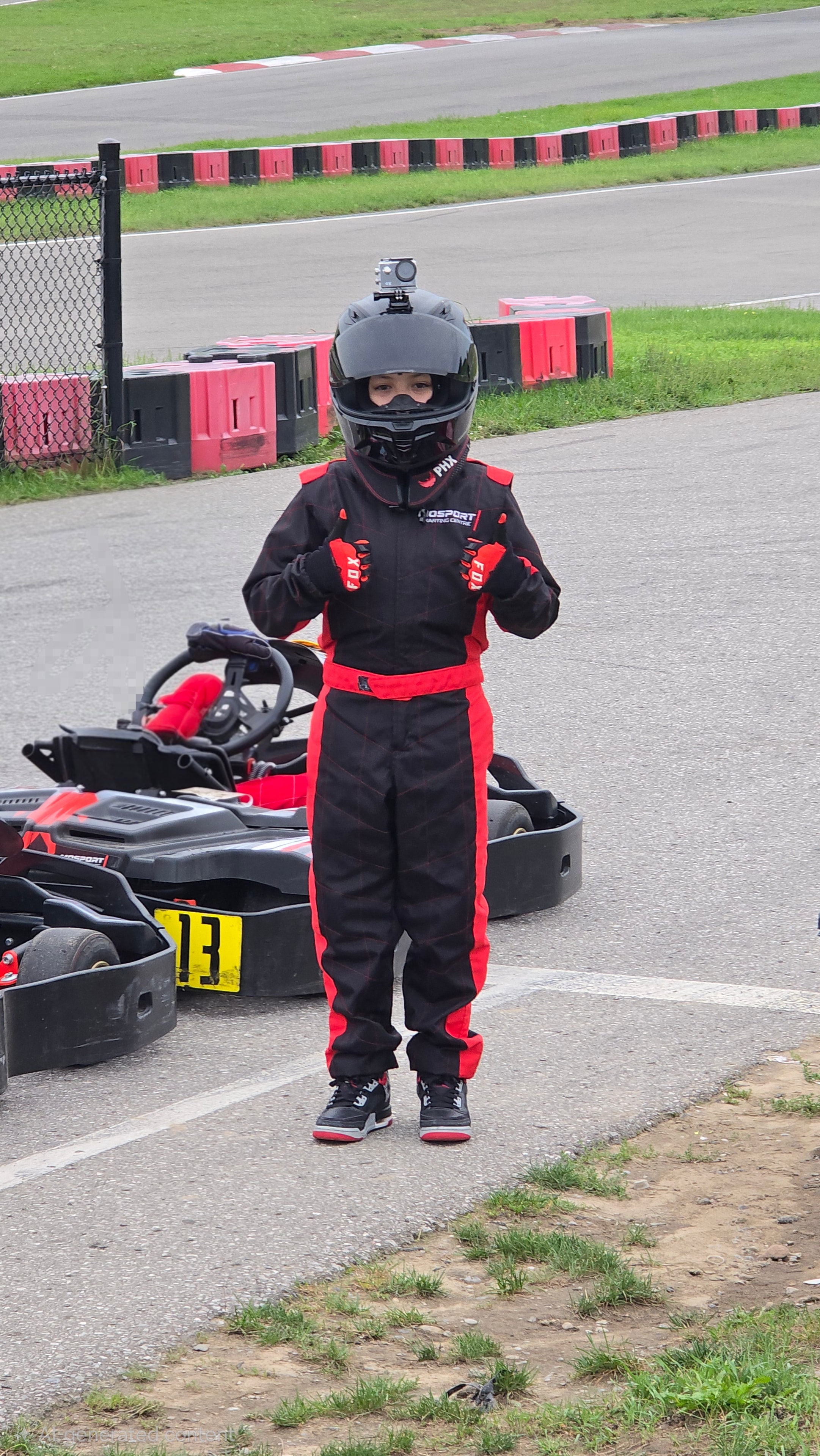 Carter racing at speed on track