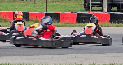 Kart preparation in the paddock