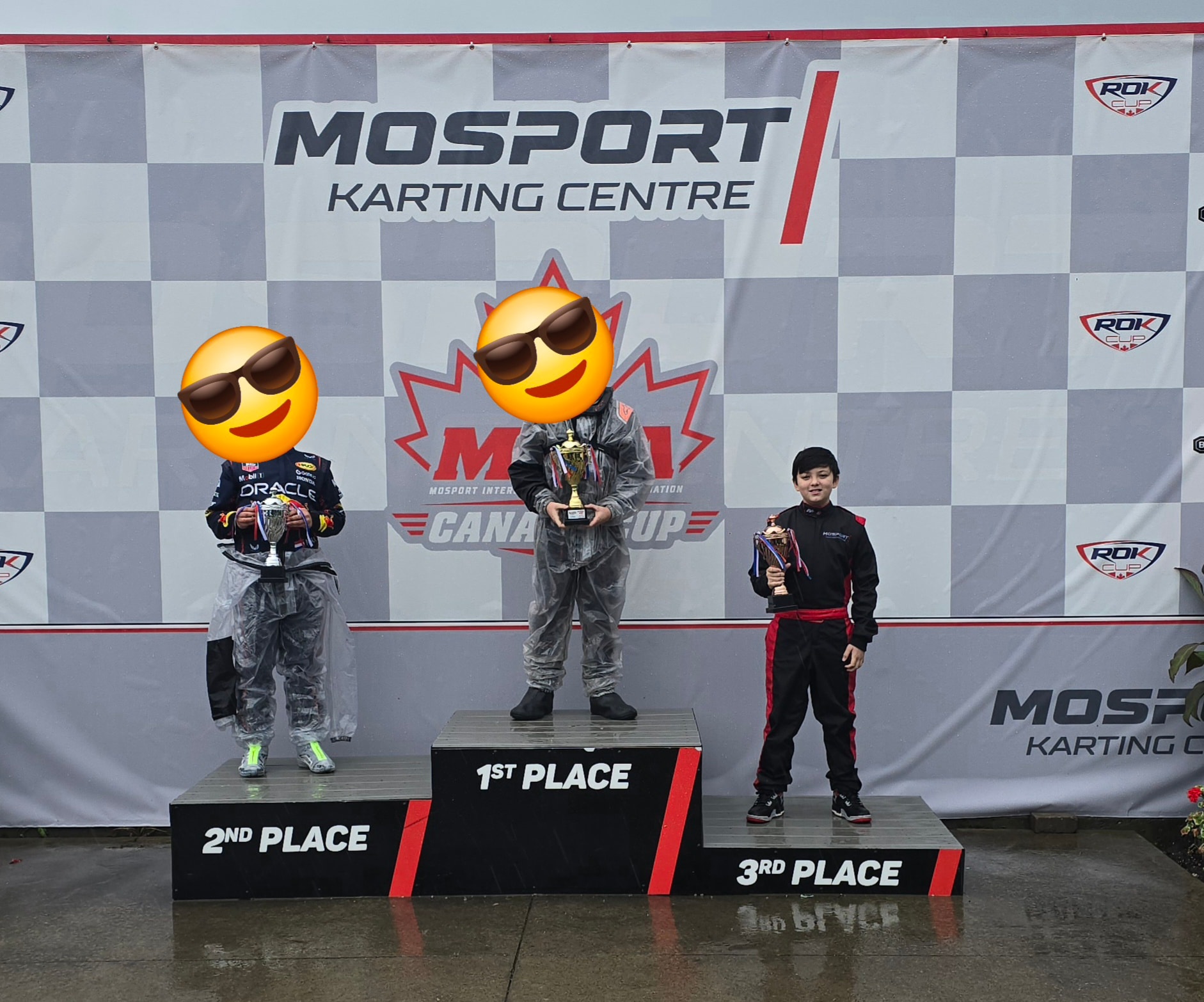 Carter on the podium at Mosport
